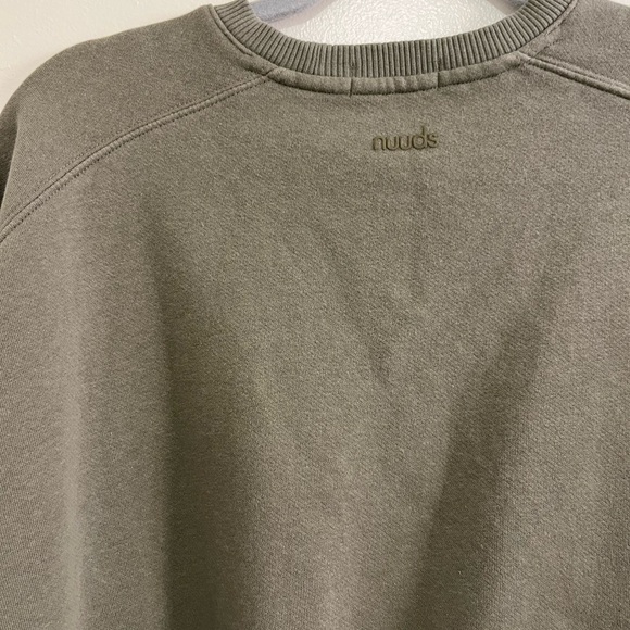 Nuuds Cropped Crewneck Sweatshirt in Olive Size XS - Picture 10 of 14